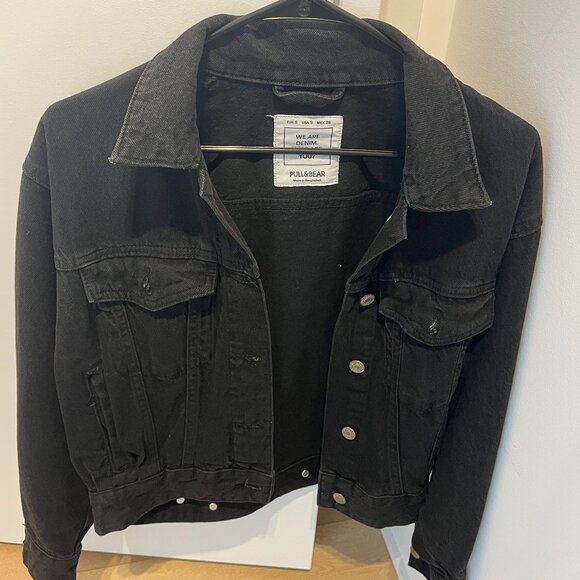 Black Jean Jacket - Picture 1 of 3
